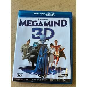 Megamind (3D Blu-ray, 2010) Promotional Use, Movie Will Ferrell Brad Pitt Disney